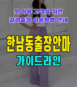 한남동출장안마